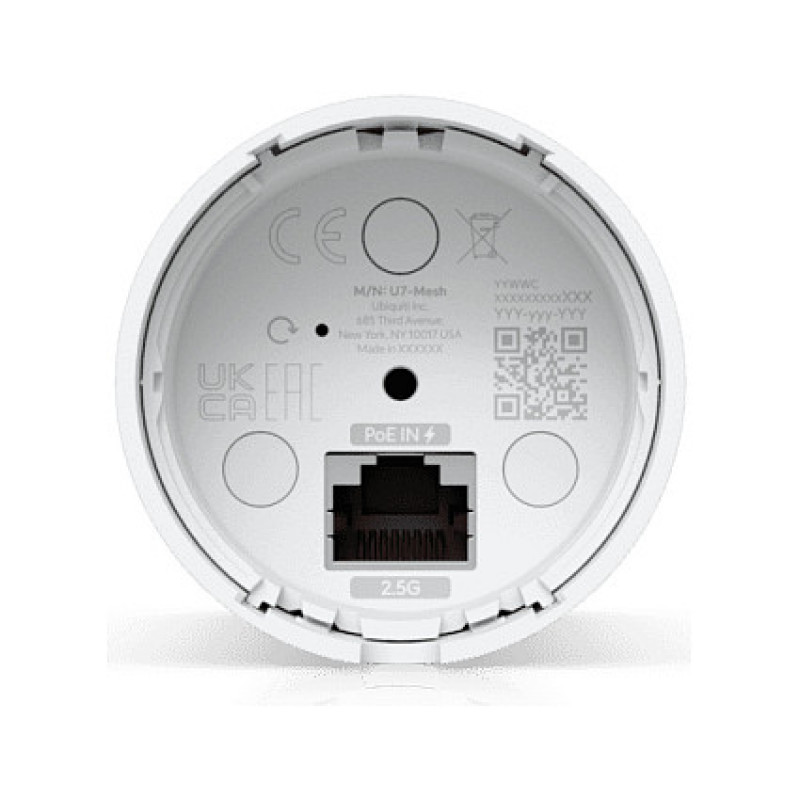 Ubiquiti U7 Mesh Punto de Acceso Inalámbrico Wi-Fi 7 5000 Mbit/s, PoE, Blanco