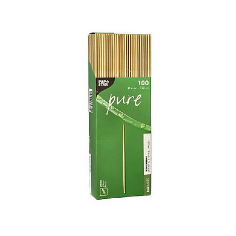 Papstar pure Pajitas 87702, Marrón, 100 uds.