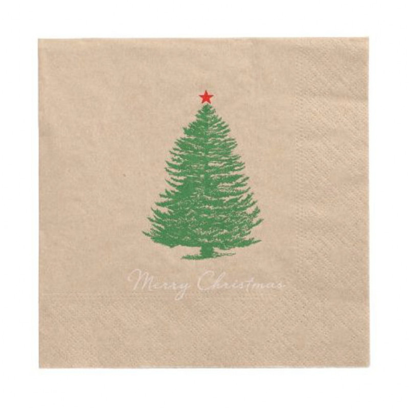 PAPSTAR Servilletas Christmastree con Estrella 20 uds. (89775)