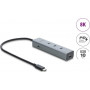 Delock Hub USB Type-C™ 5 puertos 10 Gbps con salida de vídeo 8K y PD 3.0 100 W (64379)