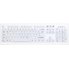 Active Key AK-C8100 Teclado higiénico inalámbrico, sellado, distribución suiza (QWERTZ), blanco
