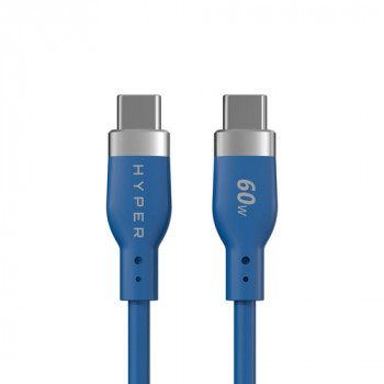 Targus HyperJuice Cable de carga de silicona USB-C a USB-C, USB 2.0, 1,5 m, azul