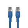 Targus HyperJuice Cable de carga de silicona USB-C a USB-C, USB 2.0, 1,5 m, azul