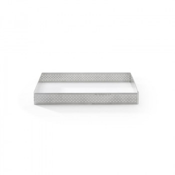 De Buyer Molde cuadrado perforado para tarta de acero inoxidable, 17,5 cm (3099.23)