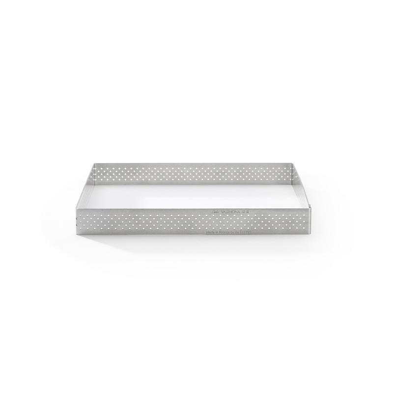 De Buyer Molde cuadrado perforado para tarta de acero inoxidable, 17,5 cm (3099.23)