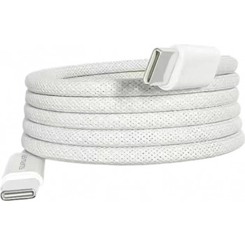 4smarts RollUp Cable magnético USB-C a USB-C, 1,5 m, blanco