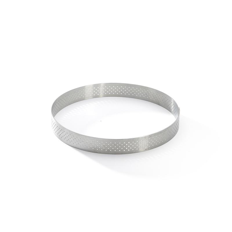 De Buyer Anillo redondo perforado para tarta de acero inoxidable, 12,5 cm (3099.05)