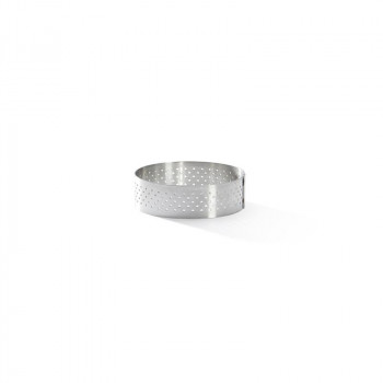 De Buyer Anillo redondo perforado para tarta de acero inoxidable, 6,5 cm (3099.02)