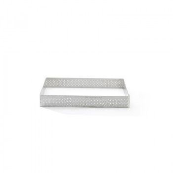 De Buyer Molde cuadrado perforado para tarta de acero inoxidable, 7 cm (3099.19)