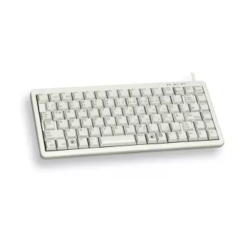 Cherry Slim Line G84-4100 teclado compacto, PS/2 + USB, 83 teclas, distribución alemana (QWERTZ), gris claro