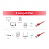 Equip cable de red Cat6a S/FTP RJ45, 5 m, rojo, LSZH