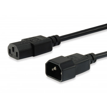 Equip cable de alimentación IEC C13 a IEC C14, 1,5 m, negro