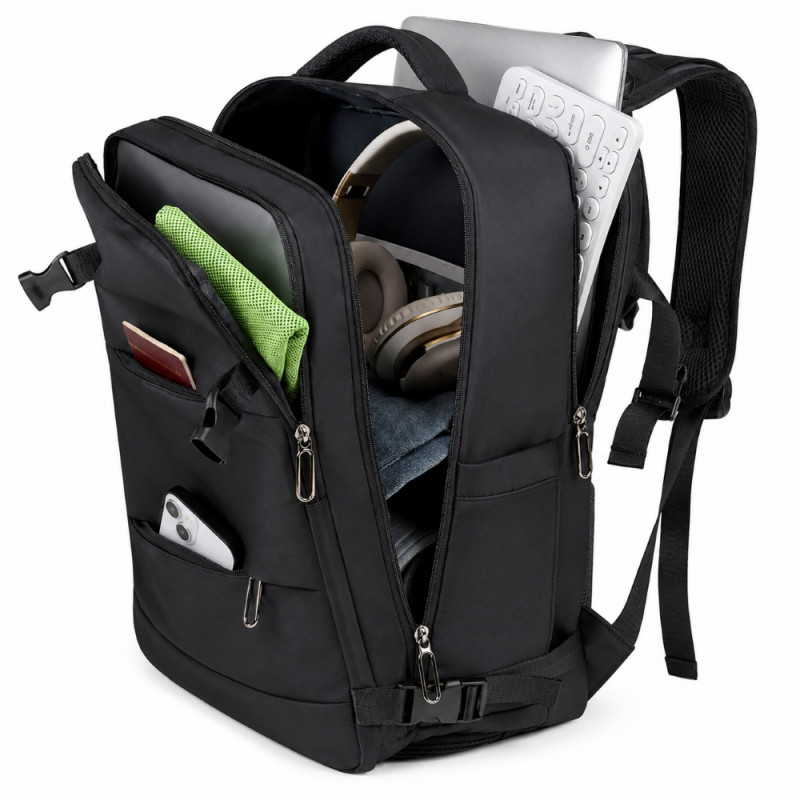 Extralink Black Forest KM06 mochila portátil de viaje 45x20x30 cm, negra