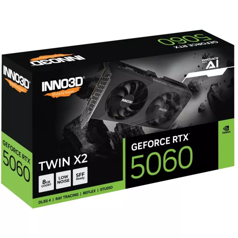 Inno3D RTX 5060 Twin X2 V2 8GB Tarjeta gráfica N50602-08D7-198072N