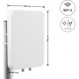 Delock Antena direccional WiFi 6 MIMO, 2 x conector hembra N, 12-17 dBi, exterior, montaje en pared/mástil, blanca (60773)