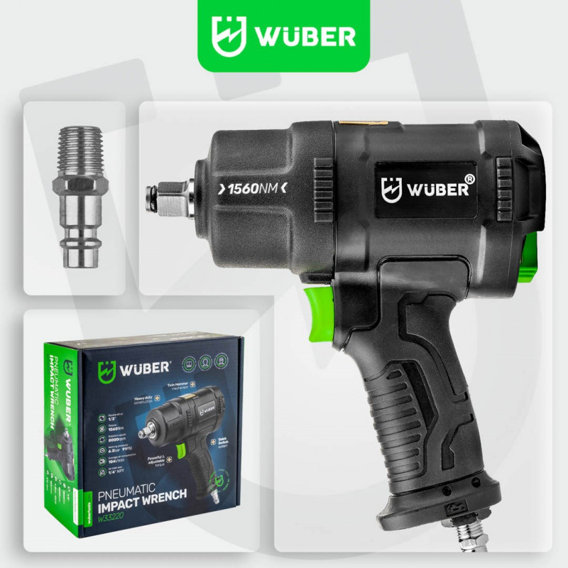 WUBER W33220 llave de impacto neumática 1560 Nm