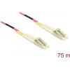 Delock 80156 Cable de fibra óptica LC Duplex a LC Duplex Multimode OM4, 75 m