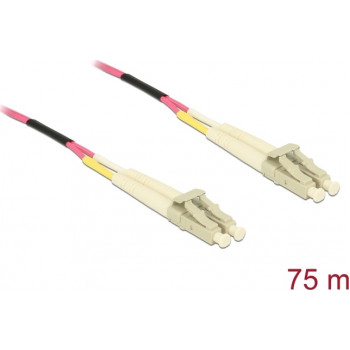 Cable de fibra óptica Delock 80156 LC dúplex a LC dúplex multimodo OM4, 75 m