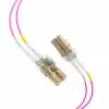 Cable de parcheo de fibra óptica EFB-Elektronik LC a LC OM4 dúplex, 40 m, LSZH, violeta