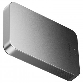 Batería externa inalámbrica magnética ultrafina SHARGE AeroMag Air 10000mAh, 15W Qi2, 30W USB-C, negra