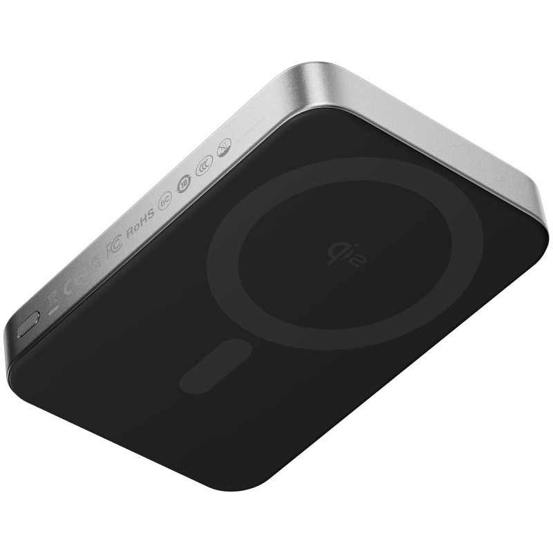 Batería externa inalámbrica magnética ultrafina SHARGE AeroMag Air 10000mAh, 15W Qi2, 30W USB-C, negra