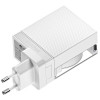 Cargador GaN retráctil SHARGE 65, 65W, 2x USB-C, cable USB-C integrado – blanco