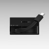 SHARGE cargador GaN retráctil de 65, 65 W, 2x USB-C, cable USB-C integrado, negro