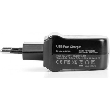 Cargador Bachmann 934.909 AirCharge 15W con conector EU, negro