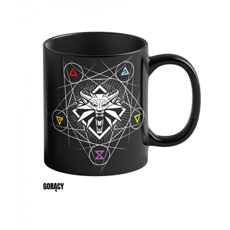 CENEGA PUBLISHING taza Good Loot The Witcher 3 Art Heat Reveal - Witcher Signs 480 ml negra