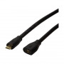 LogiLink CU0120 Cable alargador USB 2.0, conector macho Micro-USB B a conector hembra Micro-USB B, 0,5 m, negro