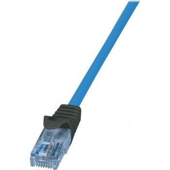 Logilink Cable de red Cat6a U/UTP RJ45, 1 m, azul, LSZH