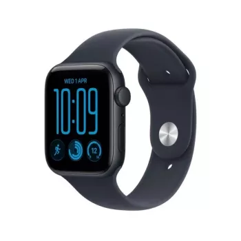 Apple Watch SE 3 GPS 44 mm Caja de aluminio Medianoche con correa deportiva azul – M/L