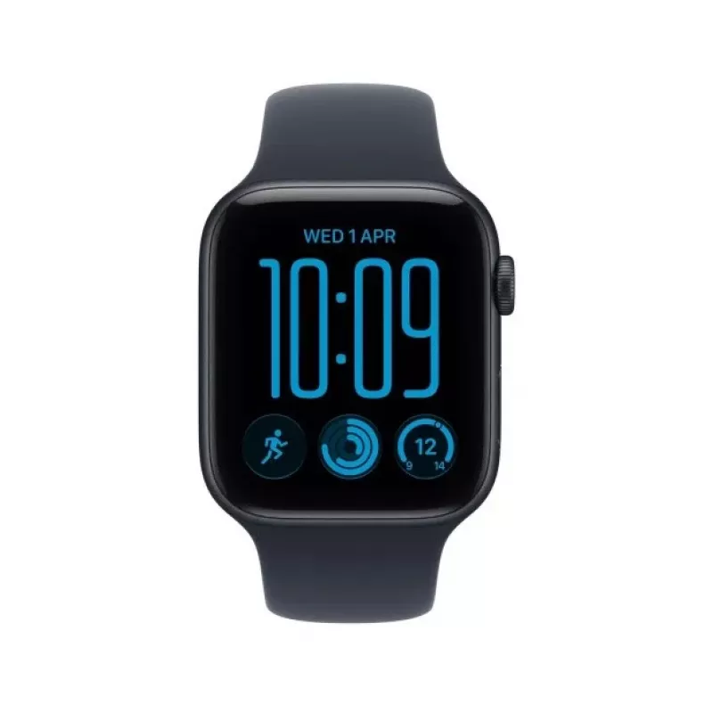 Apple Watch SE 3 GPS 44 mm Caja de aluminio Medianoche con correa deportiva azul – M/L