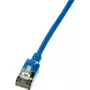 LogiLink Cable de red Slim Cat6a RJ45, 0,3 m, azul