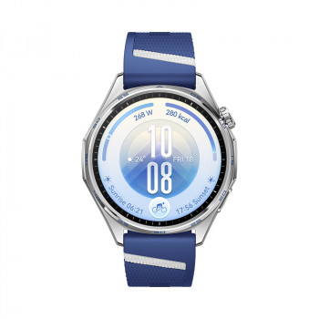 HUAWEI WATCH GT7 46mm Smartwatch azul con correa de fluoroelastómero blanca