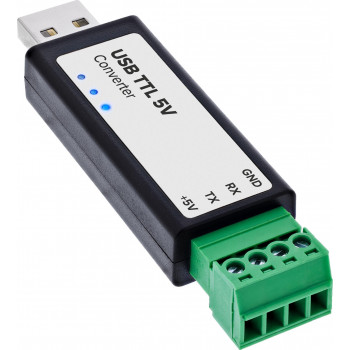 InLine® convertidor USB a TTL 5V, USB-A a terminal de 4 pines