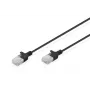 DIGITUS cable de red Cat6 U/UTP slim RJ45, 0,3 m, negro, LSZH