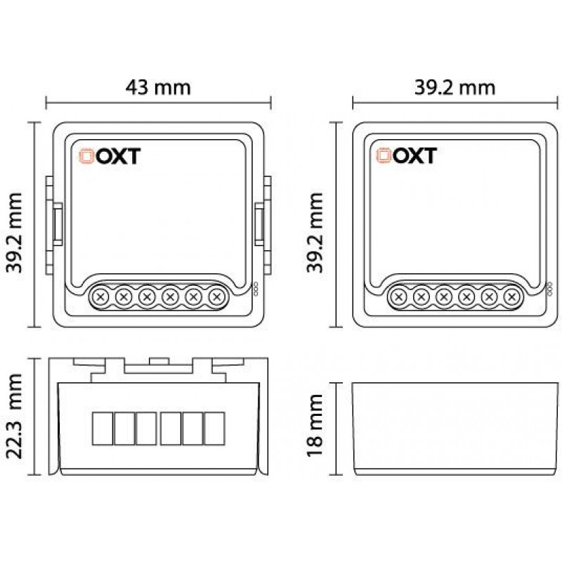 OXT T210GL módulo WiFi Tuya para puerta de garaje, sin sensor