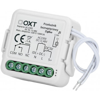 OXT T250DC módulo de relé mini ZigBee Tuya, libre de potencial, AC 230 V / DC 5 V / 12-48 V