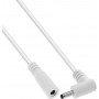 InLine® Cable de extensión DC, conector en ángulo, 3,5 x 1,35 mm, blanco, 0,5 m