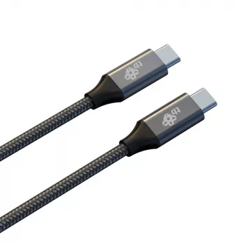TB Cable USB 3.2 Gen 2 trenzado USB-C a USB-C, 1 m, 100 W, negro