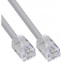 InLine® Cable redondo modular RJ12, macho/macho, 6 hilos, 6P6C, 1m
