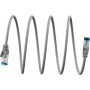 WENTRONIC Cable de red Cat6a S/FTP RJ45, 0,25 m, gris