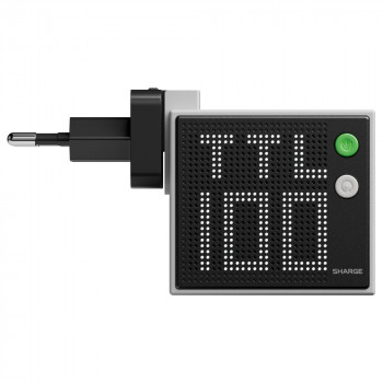 SHARGE Pixel 100 Cargador GaN, 100W, 3x USB-C, 1x USB-A - gris
