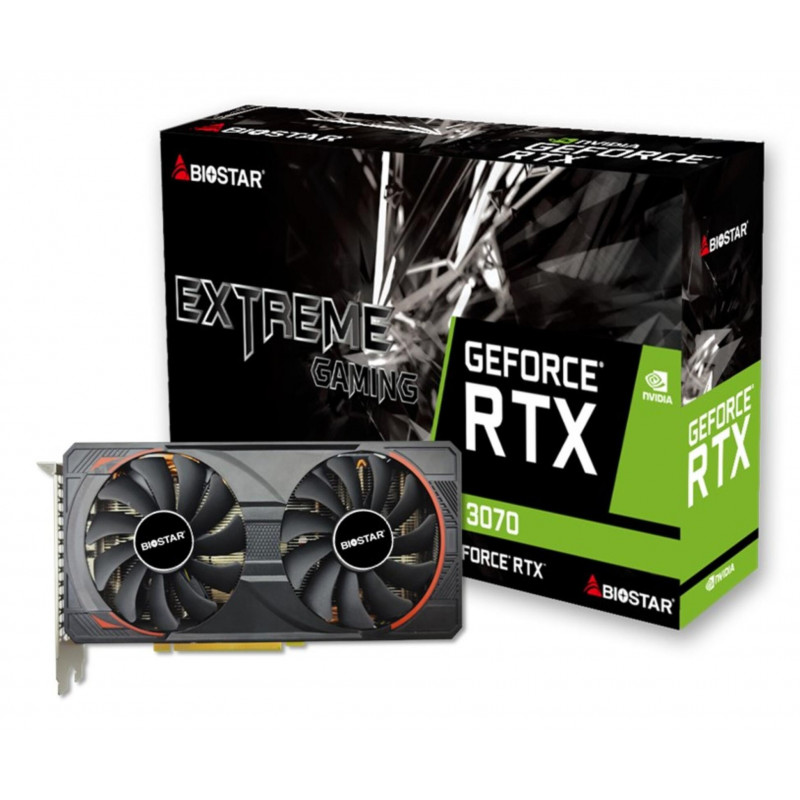 Biostar RTX 3070 8GB GDDR6 tarjeta gráfica VN3716RM82