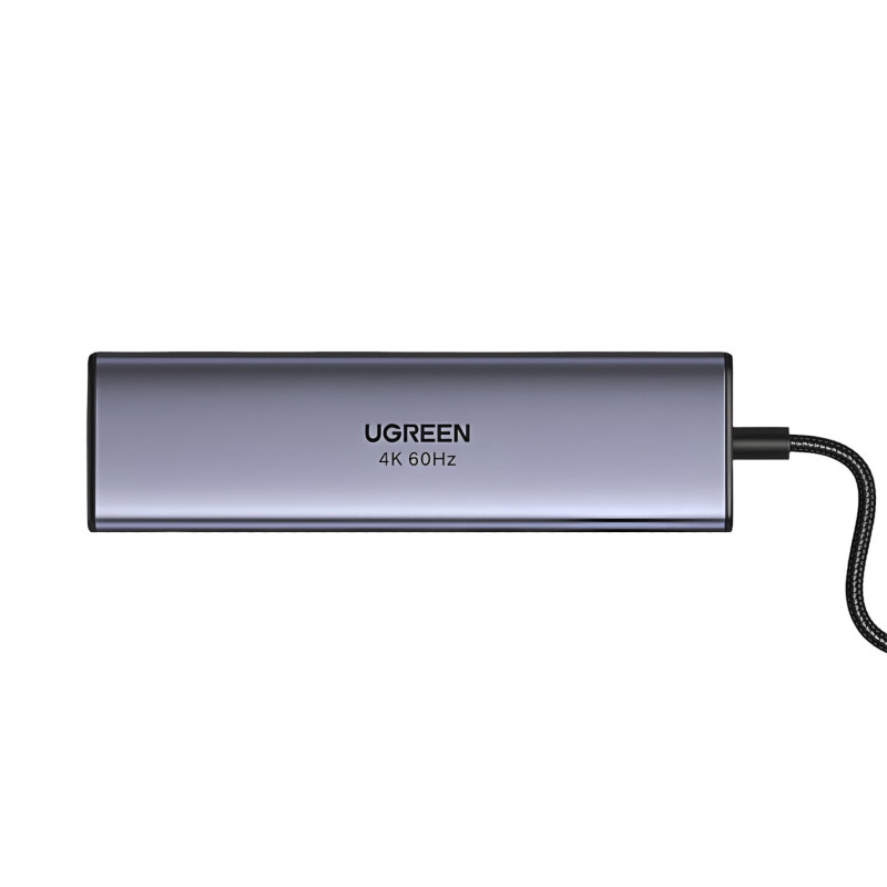 UGREEN 60515 adaptador multipuerto USB-C 7 en 1, 4K HDMI, Gigabit Ethernet, 100 W PD, gris