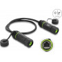 Delock conector de cable dual RJ45 hembra a RJ45 hembra Cat.6A para instalación con rosca M20 x 1,5 mm IP68 resistente al polvo y al agua 0,5 m negro (91839)
