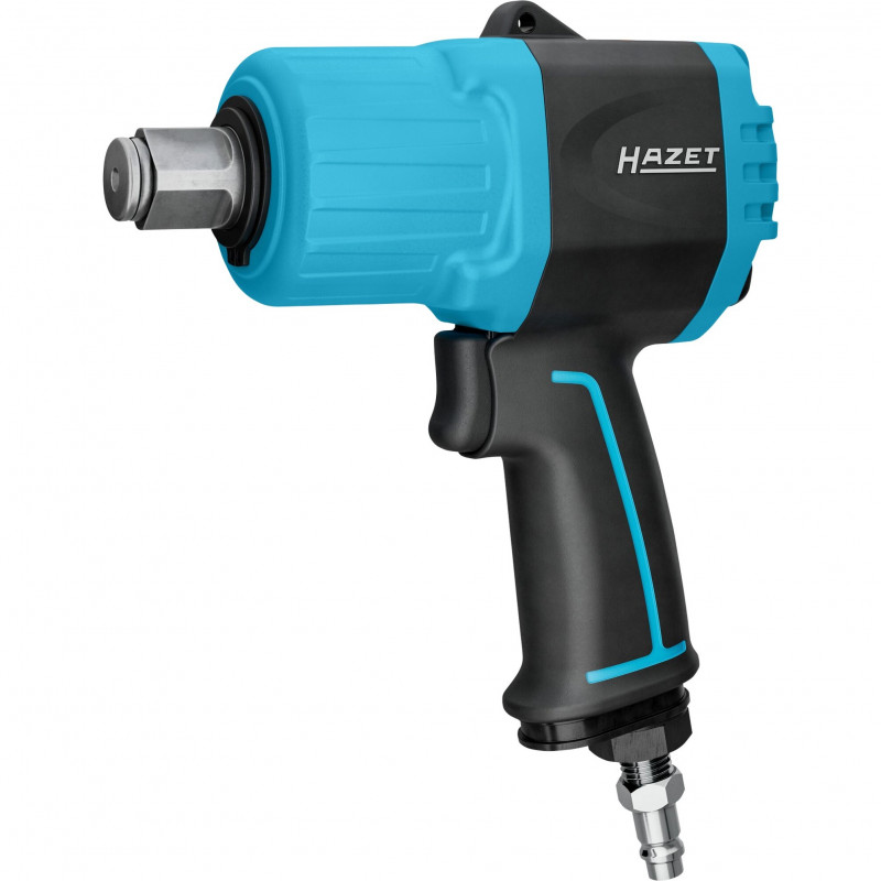 HAZET 9013MTT Twin Turbo llave de impacto neumática 3/4 pulgadas, 1890 Nm par de aflojamiento, negro/azul