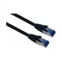 helos cable de red Cat6a para exterior RJ45, 1 m, negro