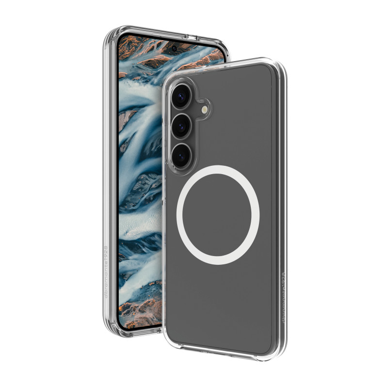 dbramante1928 Iceland Pro Qi2 funda trasera para Samsung Galaxy S25+, compatible con MagSafe, transparente